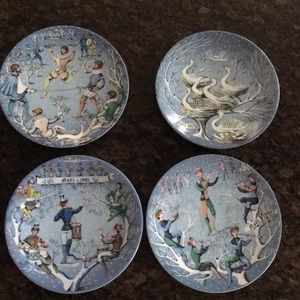 Haviland China Christmas plates; set of 4